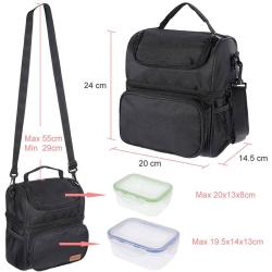 Insulated Lunch Bag for Adults with Adjustable Shoulder Strap for Carrying Lunch Cooler Box