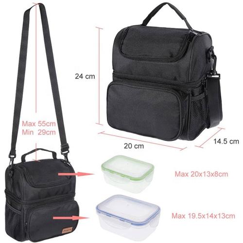Insulated Lunch Bag for Adults with Adjustable Shoulder Strap for Carrying Lunch Cooler Box