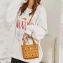 Hot Sale Women Small Bucket Bag Cheap Wholesale Handbags Ladies Shoulder Bags Causal Tote Bag PU Polyester Single Lady Purse