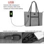 USB Port Laptop Tote Bag for Women Compatible with MacBook 17-17.3 inch Notebook  Chromebook Lightweight