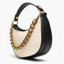 Fashion Metal Chains Shoulder Hobo Bags Half Moon Shape Style Metal Shoulder Sling Bag Ladies Shoulder Bag