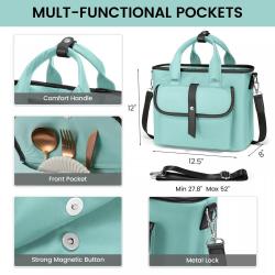 LOVEVOOK Lunch Bag for Women/men Insulated Lunch Box Leakproof Freezable Cooler Bag Work Hiking Picnic Beach Big Lunch Tote Bag