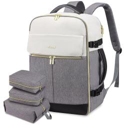 LOVEVOOK 40L Carry On LOVEVOOK Waterproof Laptop Travel Backpack TSA Flight Approved Carry on BackpackS with 3pcs Packing Cubes