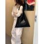 2024 Custom Korean Women's Bag New Design Pu Leather Shoulder Bag Fashion Popular Simple Tote Handbags