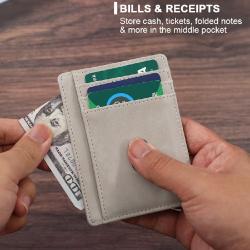 Popular Slim Credit Card Holder Rfid Pu Card Holder High Quality Leather Money Clip Mini Wallets Minimalist Leather Card Holder