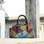 women handbag fashion purse and hand bag ladies quality PU leather printing designer female bag set of two casual tote bag 33 CM