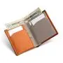 High quality italian leather slide slim men's wallet made of vintage genuine leather