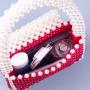 Custom New Large Capacity Acrylic Pearl Handbags for Women Fashion Retro Texture Handwoven Beaded Women's Shoulder Bag