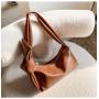 Wholesale Pure Color Bow Knot Shoulder Bag Pearl Zip Soft Leather Messenger Bag Luxury Underarm Hand Bags Dumpling Purses