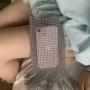 2024 Summer Mini Phone Bag Versatile Crystal Diamond Cell Phone Purse Fashion Crossbody Braided Bag
