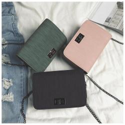 2024 new trend small crossbody square bag lock buckle chain shoulder bags for women