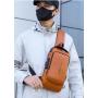 ZF017 Customized New Men Fashion Crossbody Bag Leather Polyester Shoulder Bag Waterproof Sports Bag Password Lock USB Port
