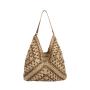 Custom boho beach bag Wholesale Fashionable Luxury Tote Bags Raffia Seagrass Woven Straw Vacation Sling Bag