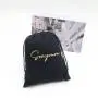 Custom Gold Logo Cotton Packaging Bag For Children Sock Clothing Organic Gift Drawstring Cotton Muslin Shopping Bag