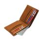 High quality crazy horse genuine leather wallet leisure mix canvas wallet for men RFID blocking