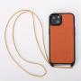 New Design Custom Leather Mobile Phone Back Cover With Necklace Chain Crossbody Phone Case For Iphone 13