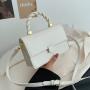 Street Fashion Women Scarves Handbags China Wholesale PU Lady Bags Girl Pure Color Zipper & Hasp Square Handbag