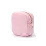 Keymay Wholesale Custom Soft Terry Cloth Cosmetic Bag Women Pink Makeup Bags Travel Pouch Bag Cosmetic With Zipper