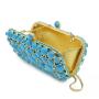 Wholesale new agate turquoise diamond dinner banquet jewel bag luxury handbags clutch evening bags in stock