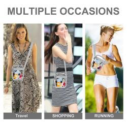 Clear Crossbody Purse Bag Clear Bag Stadium Approved with Front Pocket for Concerts Sports Festivals