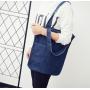 South Korea Women's Large Capacity Denim Hand-Painted Bag Joker Style with Two Handles Fashionable Mother Bag Wholesale