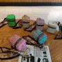 KBW527 Summer Mini Headset Bag with Pendant Light Luxury Diamond Studded Cylinder Lipstick Bag Shiny Coin Purse Keychain