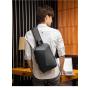 ZF199 Slanting Cross-body Bag Men EVA  Shoulder Chest Bag Simple Waterproof Wear-resistant Fashion Business USB Port