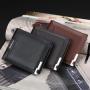 OEM026 Men Wallets Fashion Short Design Card Holder Men Leather Purse Solid Coin Pocket Wallet Bank ID Credit Card Case