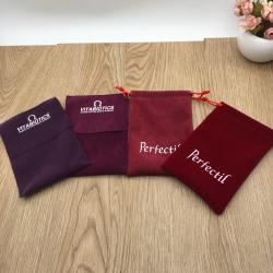 Purple Maroon Red Velvet Packaging Bag