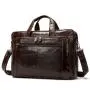 Big Men's Leather Travel Handbag Full Grain Cow Hide Shoulder Bag For Men