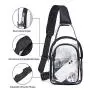 ZR932 Hot Sale Clear Chest Bag Transparent PVC Shoulder Crossbody Waterproof Travel Shopping Beach Bag Sport Outdoor Travel