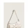 Hot Selling Women's PU Leather Handbag Lovely Bow-Knot Soft Fashionable Dress Style Vintage National Pearl Chain Summer Autumn