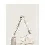 Hot Selling Women's PU Leather Handbag Lovely Bow-Knot Soft Fashionable Dress Style Vintage National Pearl Chain Summer Autumn
