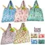 Custom Logo Printed Reusable Eco Friendly Waterproof Foldable Polyester Grocery Shopping Tote Shoulder Bag For Travel Beach