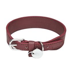 Adjustable Soft Padded Leather Dog Collars Genuine Leather Dog Collar D Ring Durable Dog Collar