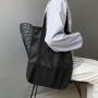 Custom Logo New Korean Style Large Spring/Summer Mesh Handbag Tote Shoulder Shopping Bag with Hollow Beach Bag