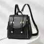 customization fashion artificial leather backpack elegant womens backpack purse leisure shoulder bags