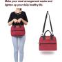 Gelory Insulated Lunch Bag Box Cooler Totes Handbag With Pockets And Removable Adjustable Shoulder Strap For Man Woman Work