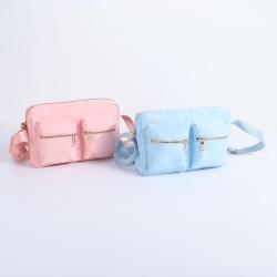 Women Waterproof Nylon Shoulder Sling Bags Tactical Multiple Pocket Pink Blue Messenger Bag Crossbody Bag Women