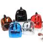 Promotional custom logo candy color clear pvc bag for kids transparent school backpacks