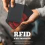 Custom Slim Aluminum Card Holder Wallet for Men RFID Blocking Minimalist Metal Pop Up Wallet 12+ Cards Plus Cash