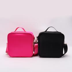 Keymay Stock No MOQ Insulated Portable Nylon Picnic Bag Mini Thermal Meal with Handle for Work School Pockets Lunch Cooler Bag