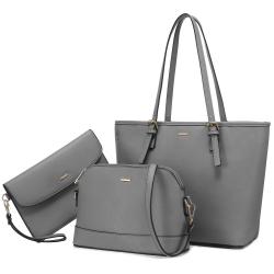 Lovevook High quality wholesale 3 in 1 set crossbody bag popular PU leather ladies tote bags women shoulder handbag set