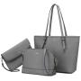 Lovevook High quality wholesale 3 in 1 set crossbody bag popular PU leather ladies tote bags women shoulder handbag set