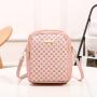 Double Layer PU Leather Phone Bag Small Cell Phone Crossbody Shoulder Bag for women