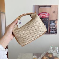 CCF661 New Fashion Summer Beach Rattan Straw Bag Handbag Lady Chain Single Shoulder Crossbody Bag Small Hand Bag
