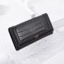 New crocodile pattern buckle women's long wallet
