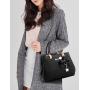 New Fashion Woman Tote Bag Custom Large Capacity Bow Lady Shoulder Bag Lichee Pattern Zipper Pu Leather Crossbody Mother Bag
