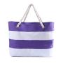 China Manufacturer Wholesale Fashion Rope Handle Stripe Canvas Beach Tote Bag