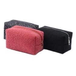 2021 Stock Portable Fashion Women Travel Teddy Makeup Pouch Custom Cosmetic Cases Cosmetic Bag